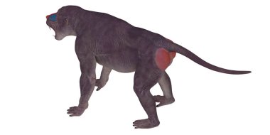 Tarih öncesi kılıç dişli yaratık çizimi