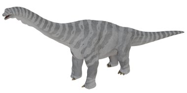 Sauropod dinazorunun gerçekçi tasviri.