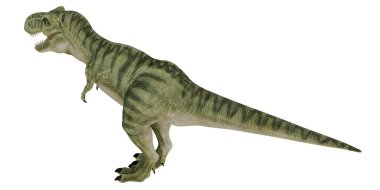 Kükreyen bir Tyrannosaurus Rex 'in gerçekçi tasviri.