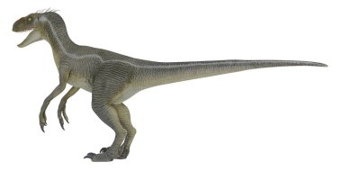 Tarih öncesi bir dinozorun gerçekçi tasviri.