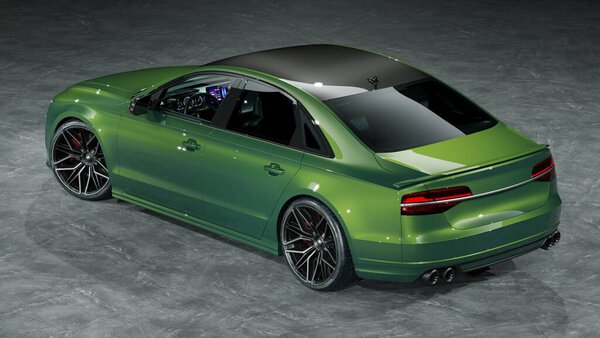 3D rendering of a brand-less generic concept car