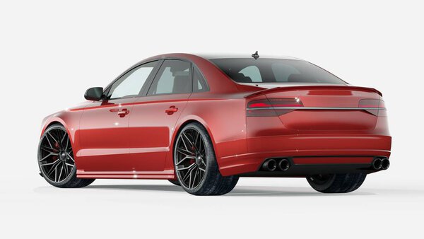 3D rendering of a brand-less generic concept car