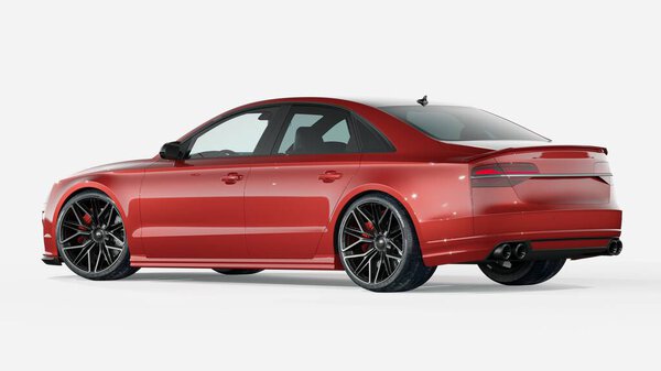 3D rendering of a brand-less generic concept car