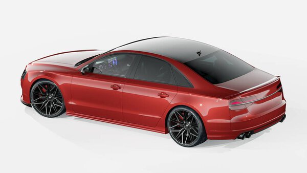 3D rendering of a brand-less generic concept car