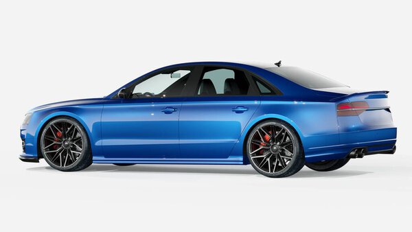 3D rendering of a brand-less generic concept car