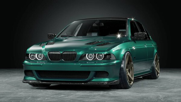 3D rendering of a brand-less generic concept car