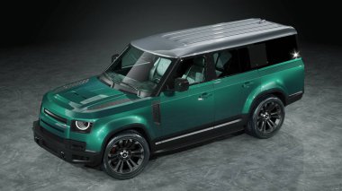 Markasız bir SUV 'un 3 boyutlu görüntülemesi