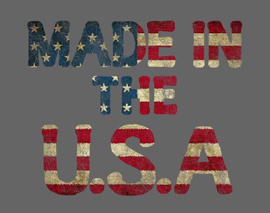 Amerikan bayrağı illüstrasyonunda Amerika 'ya ithaf edilmiştir.
