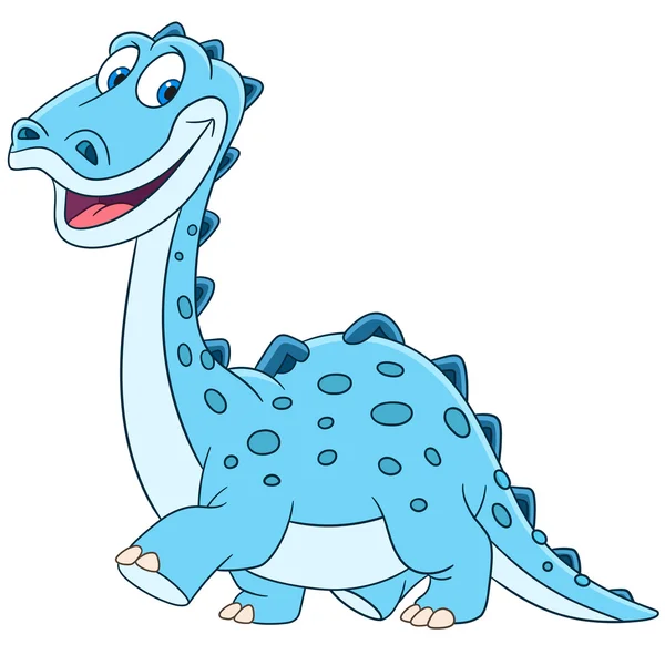 Roztomilý kreslený diplodocus — Stockový vektor