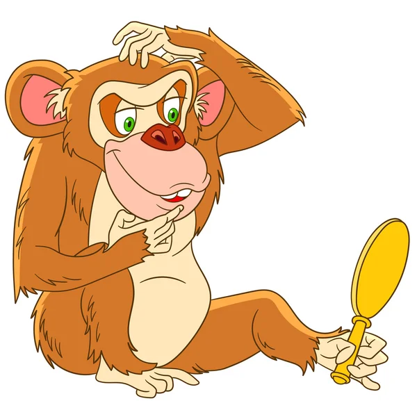 Macaco engraçado dos desenhos animados —  Vetores de Stock