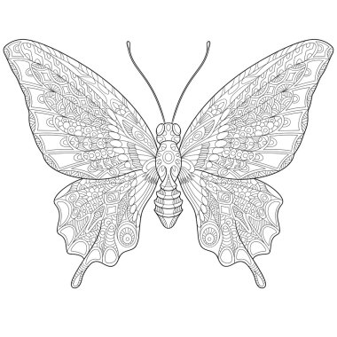 Zentangle stilize kelebek