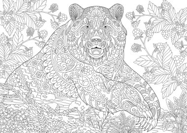 Zentangle stilize boz ayı