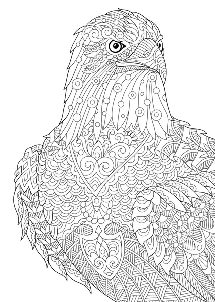 Zentangle stylized eagle — Stock Vector