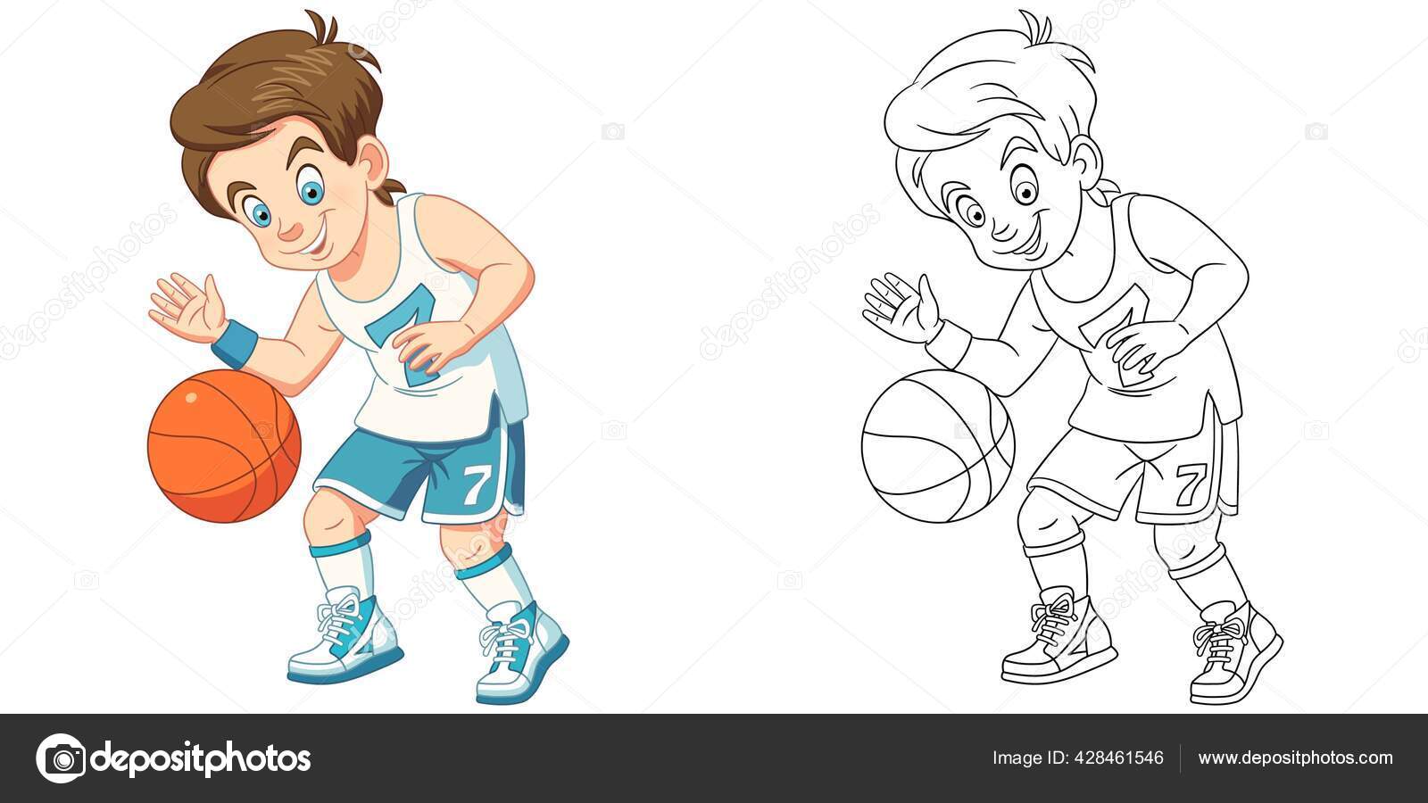 Basketball Kids Clip Art