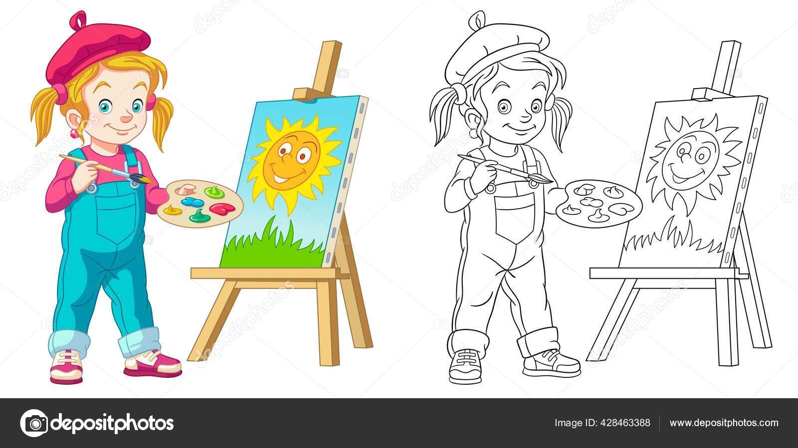 The Easel Coloring Page  Free The Easel Online Coloring