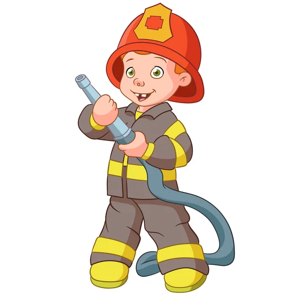 Lächelnder Feuerwehrmann — Stockvektor