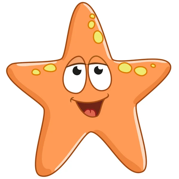 Starfish está feliz — Vetor de Stock