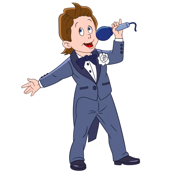 Anak Penyanyi Kartun Stok Vektor Ilustrasi Anak Penyanyi Kartun Bebas Royalti Depositphotos