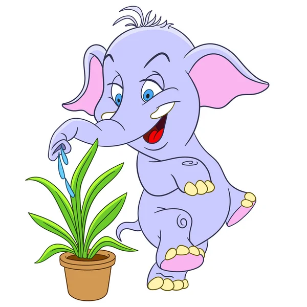 Cute cartoon olifant — Stockvector