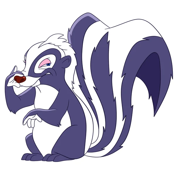 Bonita Skunk de dibujos animados — Vector de stock