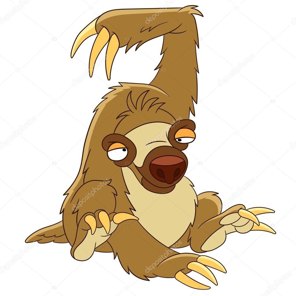 cute cartoon sloth