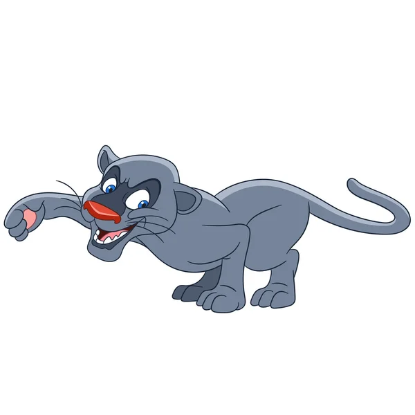 Schattige cartoon panther — Stockvector