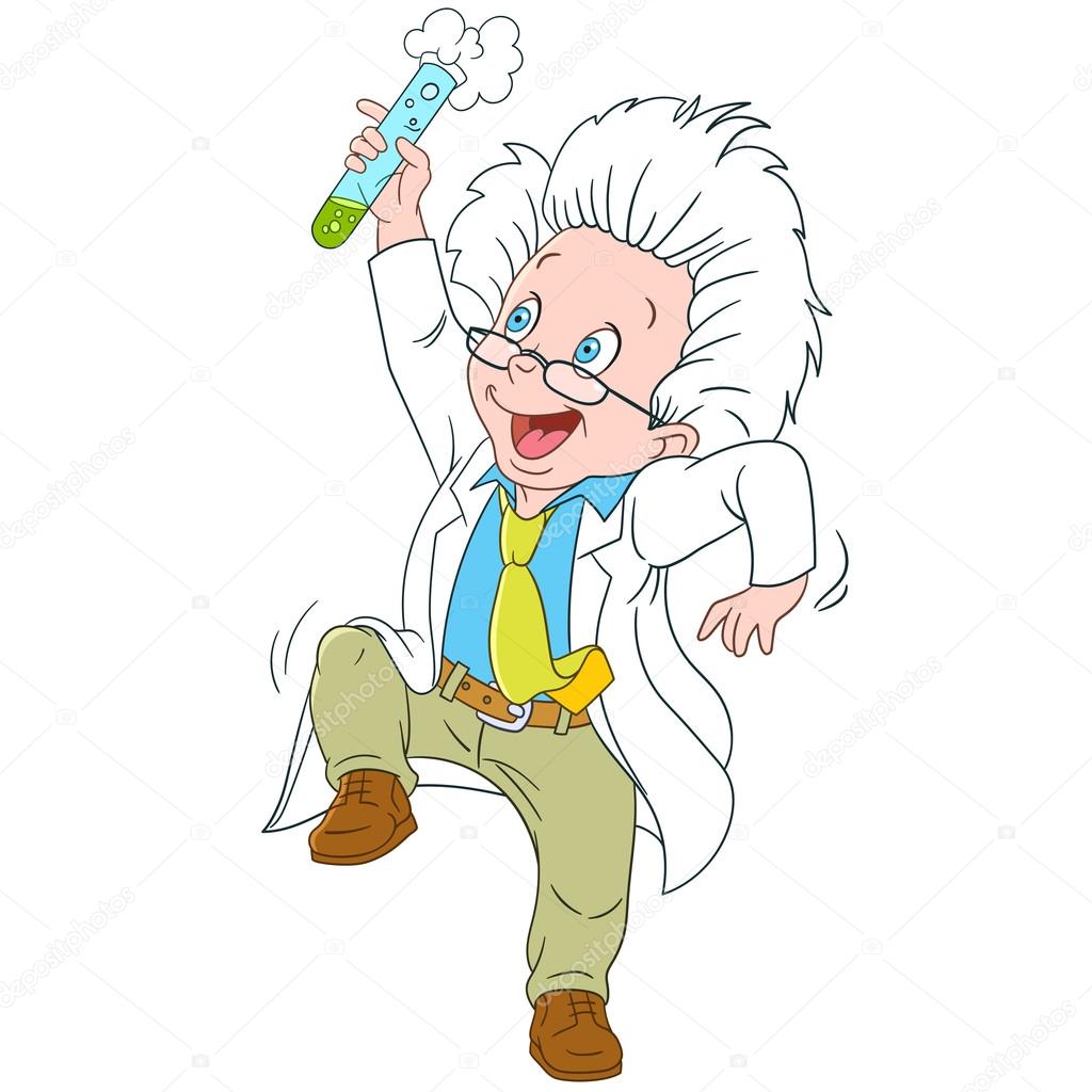 cute cartoon scientist