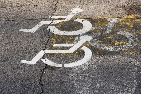 Symbol of parking for disabled person. — Stock Photo, Image