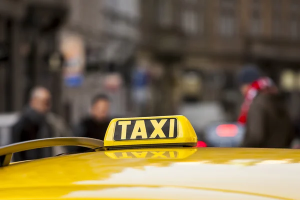 Taxi stand. Taxi cab. Royalty Free Stock Images