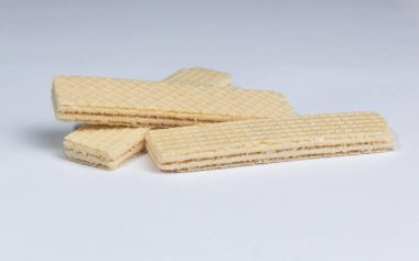 Beyaz arka planda nefis waffle 'lar