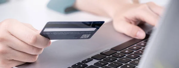 Online stay home shopping electronic payment with credit card