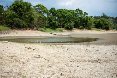 Guantian, Tainan, Tayvan 'da kurak göl ve kara. Su kıtlığı kavramı.