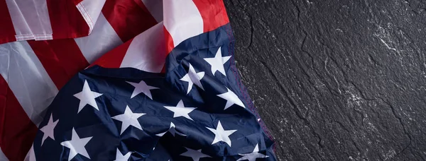 Egyesült Államok Függetlenség Napjának Vagy Emléknapjának Koncepciója Nemzeti Zászló Felett — Stock Fotó