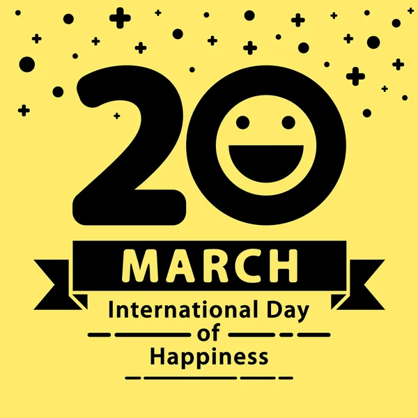 Dia internacional de felicidade — Vetor de Stock