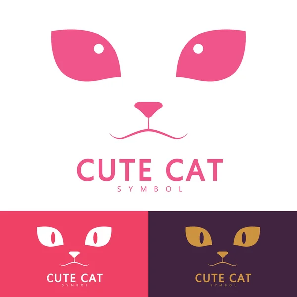 Cute cat symbol icon — Stock Vector