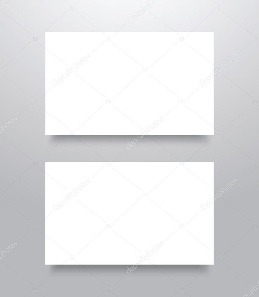Blank Business card mockup Stock Vector Image by ©Pornthep #22 Within Plain Business Card Template