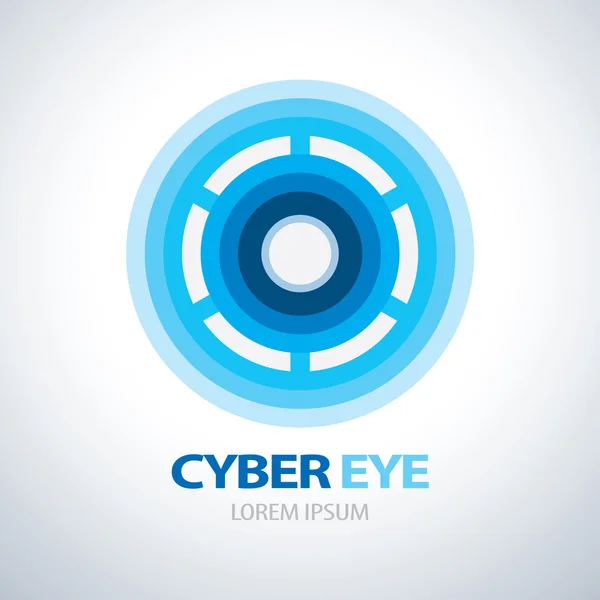 Simbolo Cyber Eye icona — Vettoriale Stock