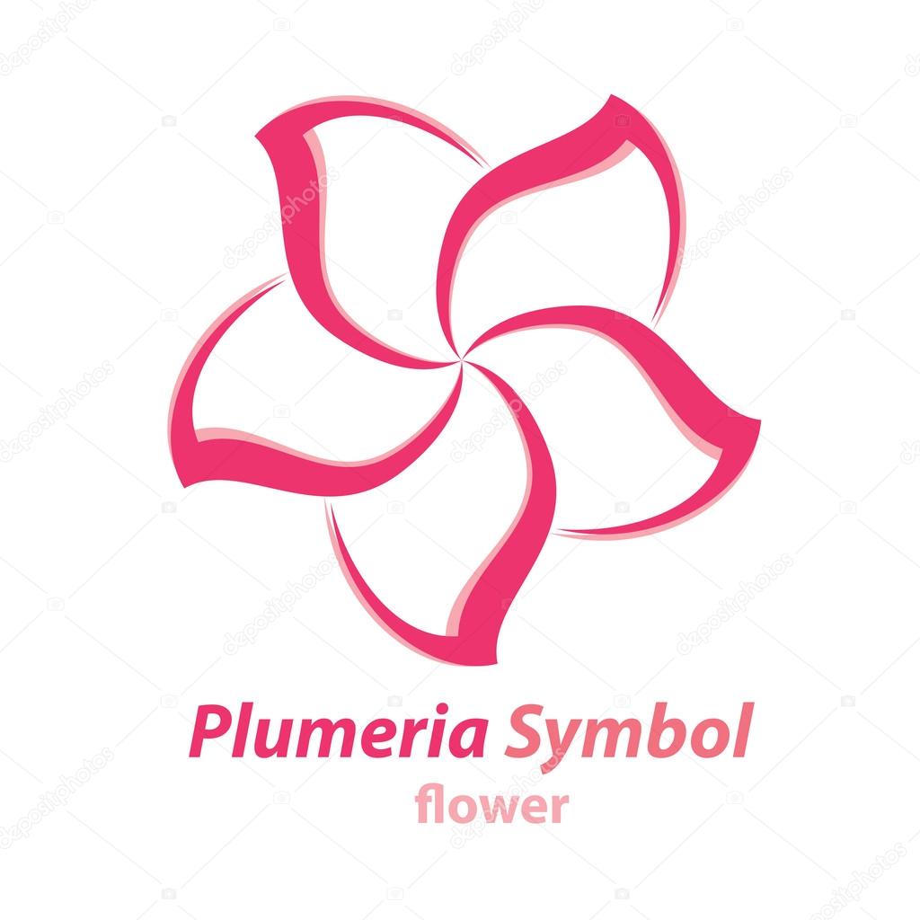 Plumeria (frangipani) flower symbol