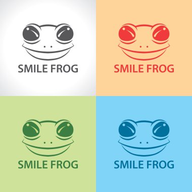 Smile frog symbol icon clipart