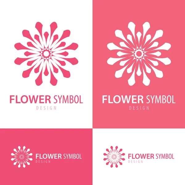 Ícone símbolo flor — Vetor de Stock