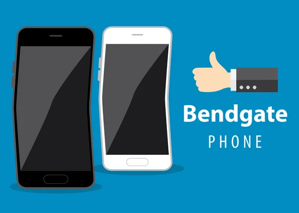 Mobile phone bend — Stock Vector