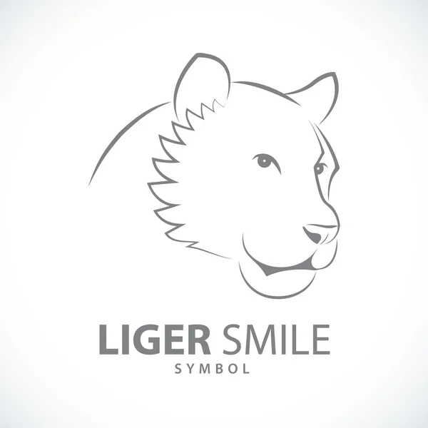 Liger icona simbolo di design sorriso — Vettoriale Stock