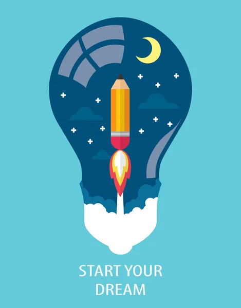 START YOUR DREAM — Stock Vector