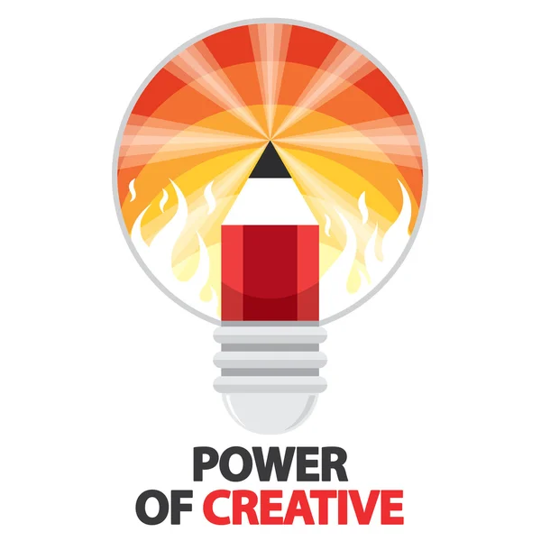 Power of creative — Stok Vektör