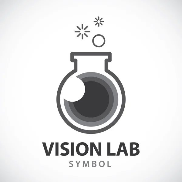 Diseño de icono de símbolo de laboratorio Visión — Vector de stock