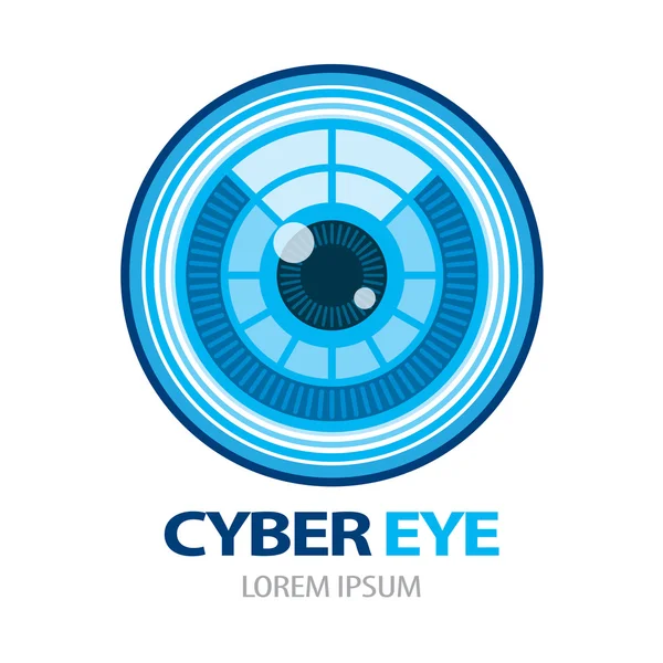 Cyber eye  symbol icon — Stock Vector