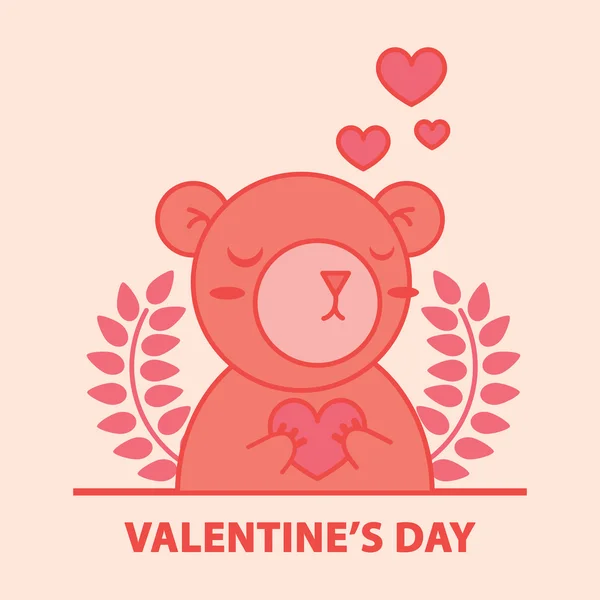 Bear in love — Stock Vector