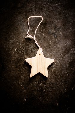 Tatil şerit ahşap arka plan üzerinde