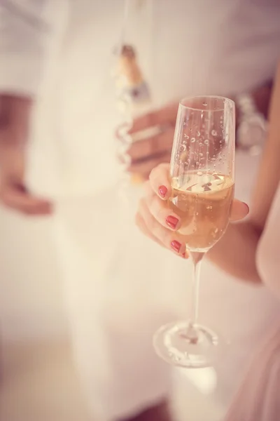Drinking champagne — Stock Photo, Image