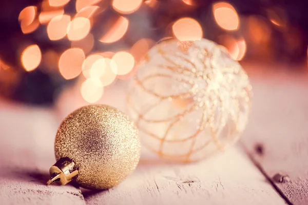 Detailní záběr na vánoční ozdoby — Stock fotografie
